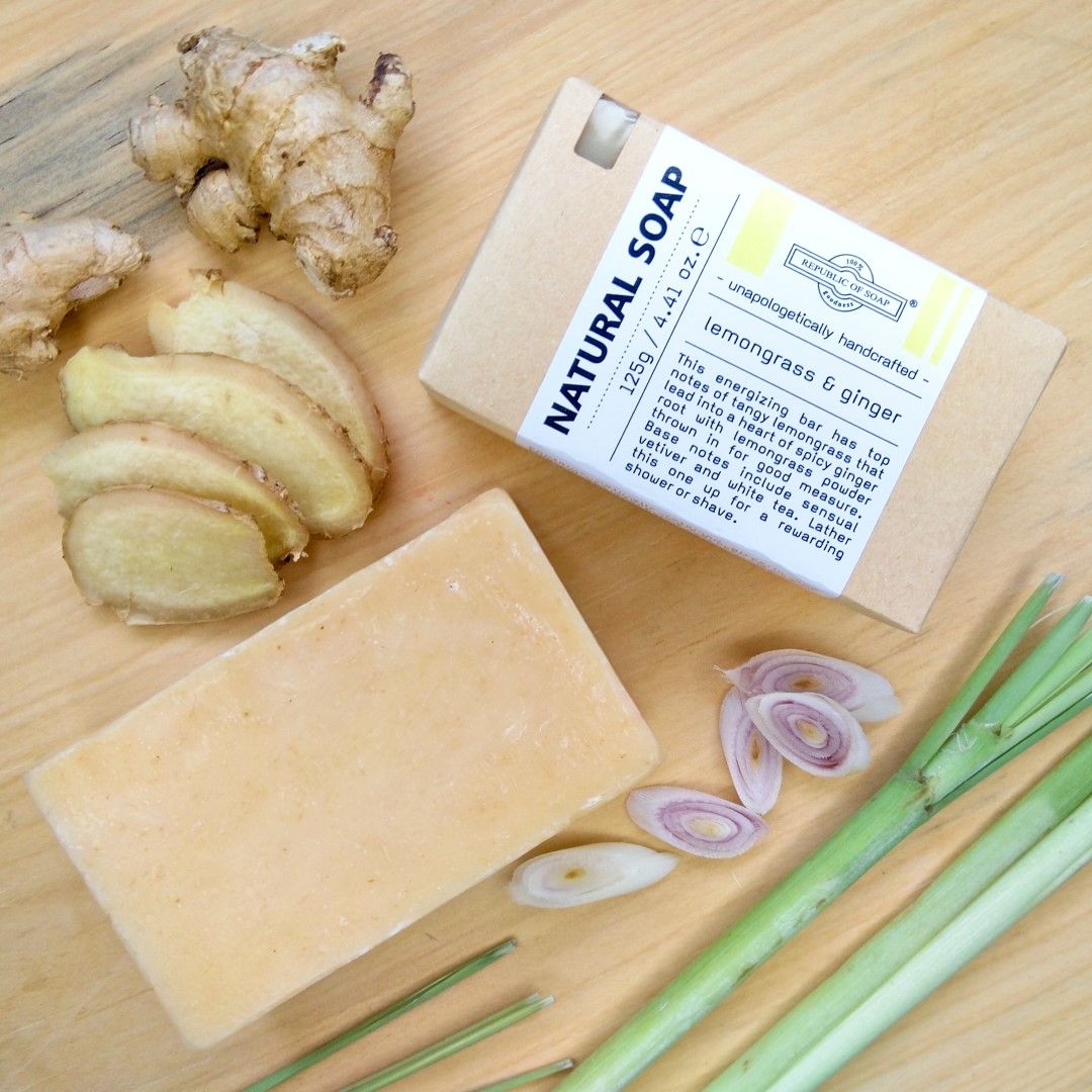 Natural Soap Bar - Lemongrass & Ginger - Republic of Soap