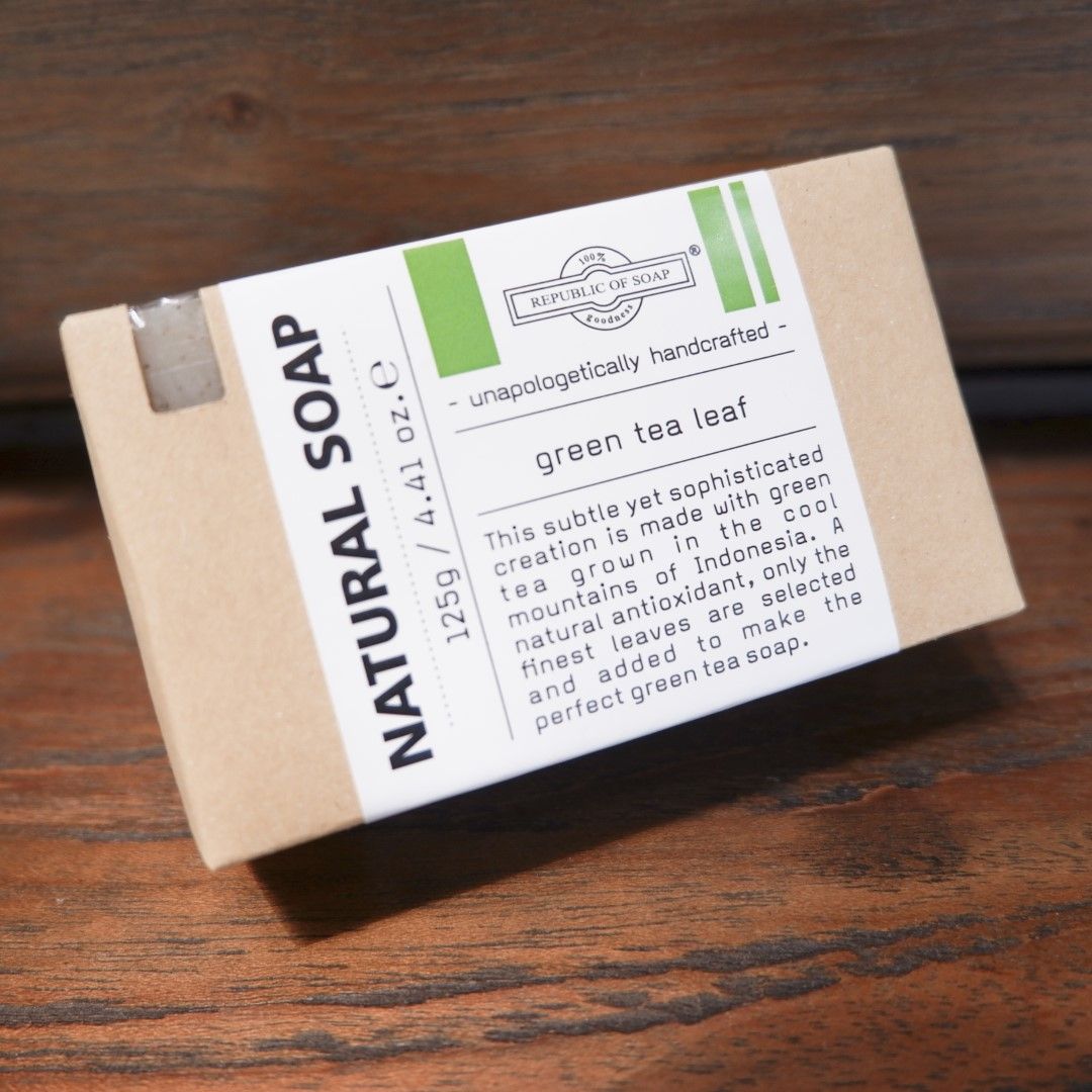 Natural Soap Bar - Green Tea Leaf - Republic of Soap